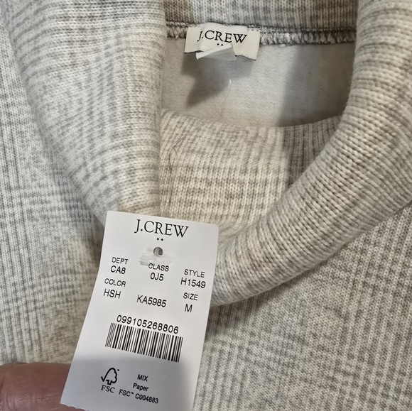 J crew long sleeve funnelneck pullover sweater size medium. - Picture 5 of 6